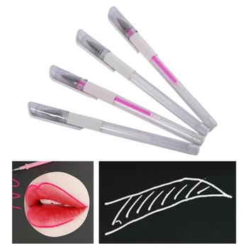 1шт Розово-белая ручка для бровей Skin Pen Водонепроницаемый Гелевый маркер для татуировки бровей и губ для микроблейдинга бровей и губ Scribe PMU Tool