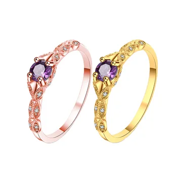 2023 Мода Европа и Америка Новое женское кольцо из стерлингового серебра S925 пробы с аметистом и цирконием в роскошном стиле, простое модное кольцо с драгоценным камнем