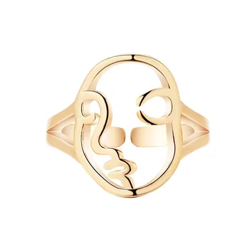 2023 новая пара кольцо из сплава милое кольцо для лица совместное кольцо женский подарок простое модное кольцо для лица свадебный подарок подарок на день рождения сувенир