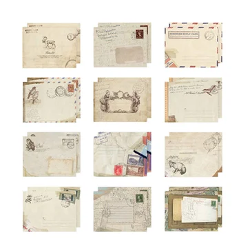 48 шт. конвертов в стиле ретро, винтажных конвертов, небольших практичных конвертов для хранения винтажной бумаги