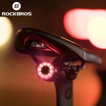 Rockbros оптовая продажа, Задний фонарь для велосипеда Type-c, зарядка, Водостойкий Задний фонарь, Двойной кронштейн, 7 цветов, светильник, Аксессуары для велосипеда Q1
