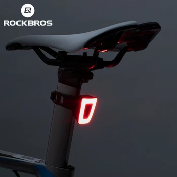 ROCKBROS официальный Велосипедный Фонарь Mni Водонепроницаемый USB Перезаряжаемый Шлем Задний Фонарь СВЕТОДИОДНЫЙ Фонарь Безопасности Ночной Езды Задний Фонарь