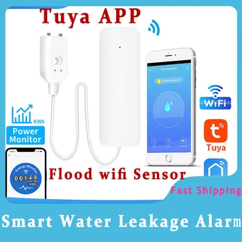 Tuya Wifi Smart Life Flood Detector Wifi Течеискатель Воды Tuyasmart Smart Life APP Flood Датчик Утечки Воды Умный Дом