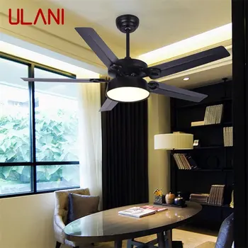 ULANI Современные потолочные вентиляторы с подсветкой, комплект дистанционного управления, 3 цвета светодиодов, современный домашний декор для комнат, Столовая, Спальня