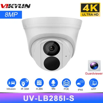 Vikylin 8MP POE IP-Камера IR30M Встроенный микрофон Слот для SD-карты Обнаружение человека Транспортным средством Сетевые Камеры видеонаблюдения APP Remote