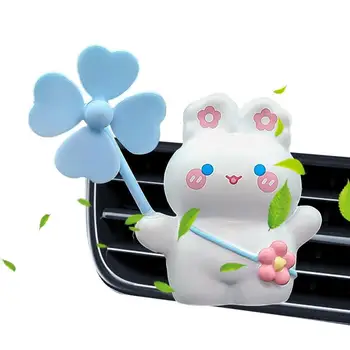 Автомобильные освежители воздуха Cute Rabbit Holding Windmill Cars Room Небольшой Настольный Аэрозольный Увлажняющий освежитель воздуха Bunny