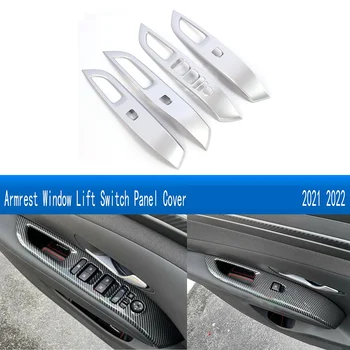 Автомобильный подлокотник, Крышка панели переключателя стеклоподъемника, накладка переключателя окна для Hyundai Tucson NX4 2021 2022