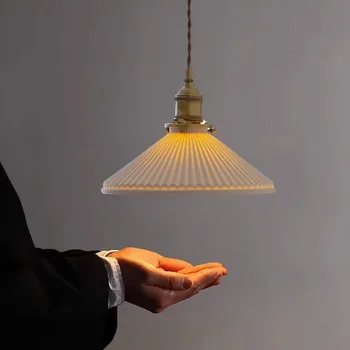 Белые Керамические Латунные Подвесные Светильники Обеденный Стол Кухня Спальня В Скандинавском Японском Стиле Подвесная Лампа Panocha Home Decor