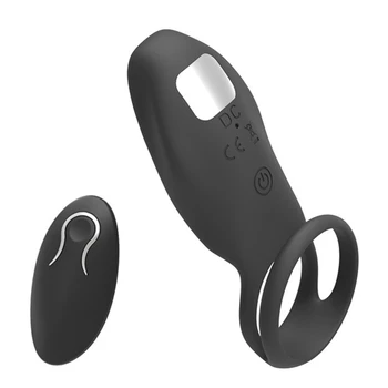 Вибрирующее кольцо для члена 9 Скоростное секс-кольцо Cockring Товары для взрослых Секс-игрушки с дистанционным управлением для мужчин, кольцо для пениса для пар