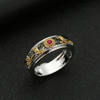 Деловая мужская мода в стиле Ретро, уникальное кольцо с красным цирконом Феникса, Свадебное украшение для помолвки, подарок для вечеринки