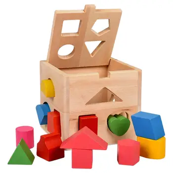 Деревянный куб-сортировщик геометрических фигур, игрушечные пазлы, обучающие игрушки для дошкольников, праздничные подарки для детей дошкольного возраста для девочек