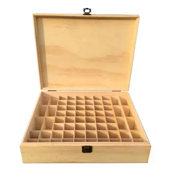 Деревянный органайзер для эфирных масел, Жесткая коробка для хранения спа-масла, Готовая к путешествиям Коробка-держатель эфирного масла вмещает 68 бутылок объемом 5-15 мл