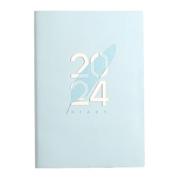 Дневник 2024 года, дневник формата А5, ежедневник формата А5, блокнот для Рождественского подарка, подарок на день рождения, Дневники на 2024 год, синий, прочный, простой в использовании