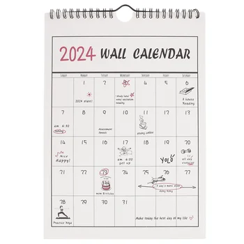 Домашний Ежедневный календарь встреч, висящий на семейной стене на 2023-2024 годы, Ежемесячный Домашний Год, комната