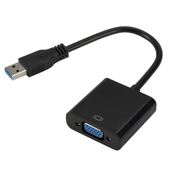 Кабель-адаптер USB3.0-VGA Внешняя видеокарта USB-VGA Поддерживает преобразование XP / WIN7 / 8 в HD