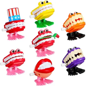 Креативная и забавная заводная цепочка Цилиндр Прыгающие зубы Прыгающие красивые игрушки Рождественский подарок на Хэллоуин