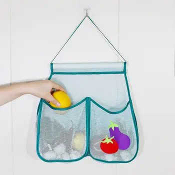 Креативная подвесная сумка для хранения большой емкости из сетчатой ткани, практичная индивидуальная сетчатая подвесная сумка для хранения для дома