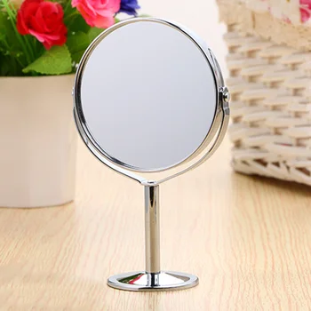 Круглое зеркало для макияжа с увеличительным стеклом Двусторонняя Круглая Вращающаяся подставка для косметического зеркала Зеркало-лупа Стоячее зеркало