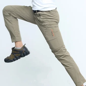 Летние повседневные стрейчевые быстросохнущие брюки, мужские износостойкие дышащие водонепроницаемые брюки, тактические военные брюки-карго, размер M-8XL
