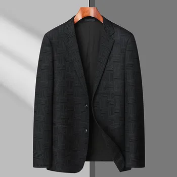 Мужской пиджак Осень 2023, новый корейский стиль, Модные мужские деловые повседневные блейзеры высокого класса для молодежи и среднего возраста