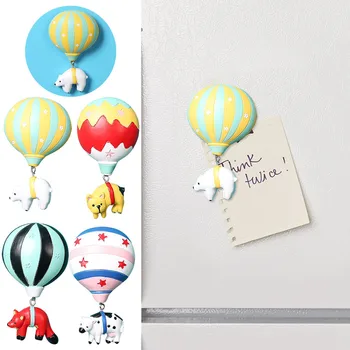Наклейки на холодильник Милые украшения из смолы на воздушном шаре Наклейки с магнитными сообщениями Креативная подвеска на холодильник для путешествий с животными