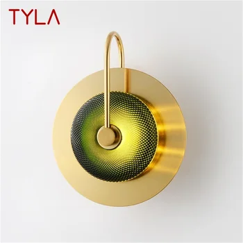 Настенный светильник TYLA Nordic Современная креативная лампа LED Scones Золотые Стеклянные светильники для дома и отеля