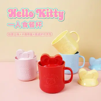 Новая керамическая кружка Kawaii Sanrio, мультфильм Hellokittys, Милое Аниме, Термостойкая кружка, Креативный подарок на день рождения для девочек