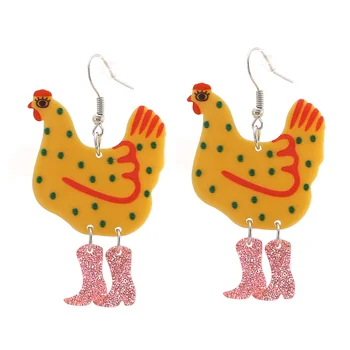 Новые милые серьги в виде животных, женские серьги-подвески с курицей, персонализированные серьги в виде петуха для подарка в виде новинок для девочек