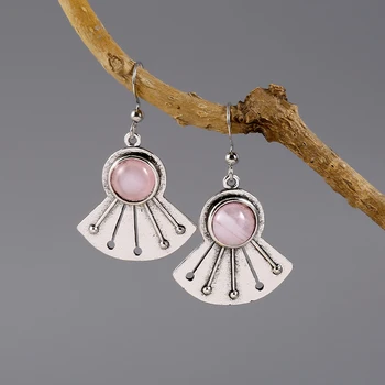 Новые ретро серьги неправильной формы в форме милой медузы с розовыми драгоценными камнями в качестве подарка на день рождения для женщин