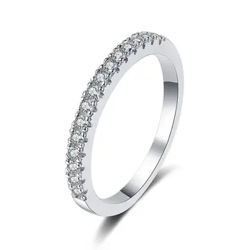 Обручальное кольцо с муассанитом для женщин, обручальные кольца из стерлингового серебра S925 пробы