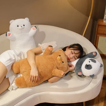 Плюшевая игрушка Kawaii Панда, Мультяшный белый Медведь, Кукла из аниме, Мягкая Прекрасная диванная подушка, подушка, подарок ребенку на День рождения