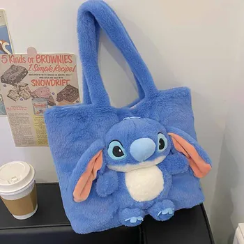 Плюшевая сумка Disney Stitch, кукла Lilo & Stitch, мягкая плюшевая игрушка, сумка через плечо, сумка-кошелек, детские Рождественские подарки на День рождения