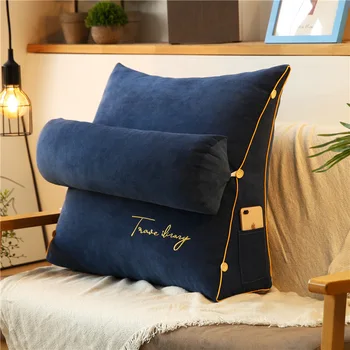 Подушка со съемным подголовником, Подушка для спинки офисного кресла, автокресло, Домашний диван, поясничная поддержка для чтения в постели