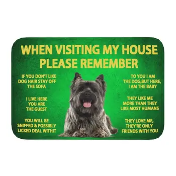 Пожалуйста, помните, коврик для керн-терьера, нескользящий коврик для входа, кухни, ванной, коврик для двери, коврик для туалета для шотландской хайлендской собаки.