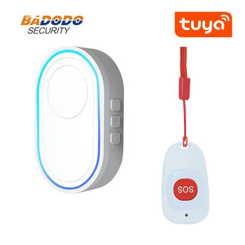 Приложение Tuya Smartlife WiFi Беспроводная система сигнализации SOS для ухода за пожилыми людьми Кнопка аварийной сигнализации