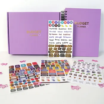 Простые Фиолетовые Книги по Бюджетированию Цветные Книги По Планированию Денег Для Еженедельного Составления бюджета на месяц