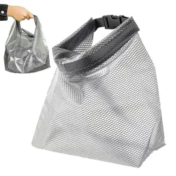 Сетчатый герметичный дизайн, водонепроницаемая сумка для хранения, Моющаяся Мини-корзина для сухого хранения, Многоразовые защитные сумки-тоут для покупок для дома