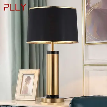 Современная настольная лампа PLLY из черного золота, светодиодная Винтажная Креативная Простая прикроватная тумбочка для дома, гостиной, спальни