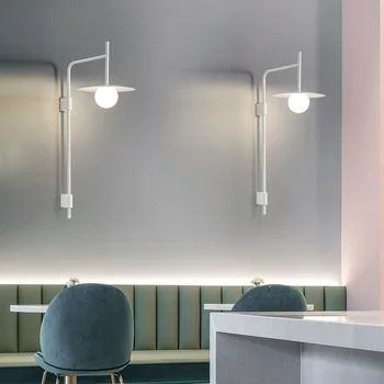 Современные настенные светильники Arm LED настенный светильник Nordic Передвижной настенный светильник для спальни Домашний внутренний настенный светильник