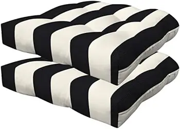 Текстурированная Твердая подушка для сиденья с ворсом бирюзового цвета, наполнитель из переработанного волокна, устойчив к атмосферным воздействиям, удобная и стильная Упаковка из 2 шт.