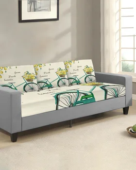 Чехол для подушки сиденья велосипеда Fruit Lemon, чехол для мебели, Эластичный Моющийся Съемный чехол для дивана, Эластичные чехлы для диванов