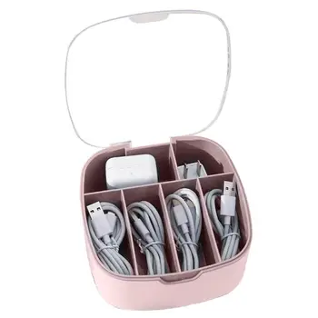 Электронный органайзер, сумка для кабеля, 6 отделений, сумка-органайзер для путешествий, Коробка для хранения кабеля, Коробка для управления кабелем, держатель для сортировки USB-шнура